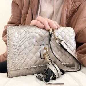 Brand New Faux Gold Metallic Gold Chain Crossbody